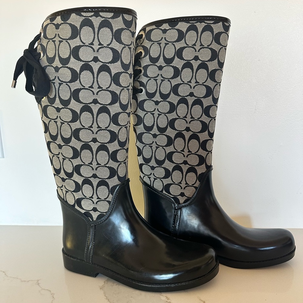 Coach Black and Gray Women's Boots